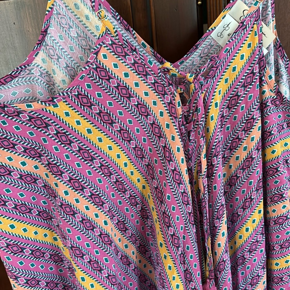 NWT Jessica Simpson Tulip Lace Up Asymmetrical Dress Swim Coverup - Picture 5 of 9